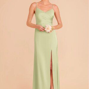 Birdy Grey-Catherine Dress Matte Satin Pale Pistachio/size M